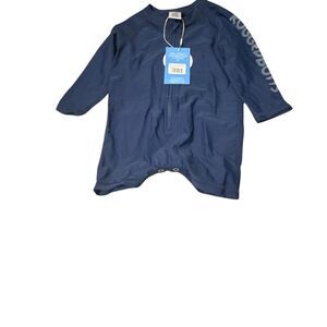 Ruggedbutts LONG SLEEVE RASH GUARD NEW baby boy bathing suit navy blue SZ 18-24